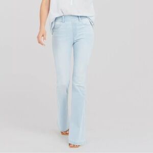 Spanx 20348Q Retro Light Wash Elastic Waist Flare Jeans Sz. XL Petite